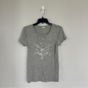 J. Crew Snowflake Sequined Tee Size XS